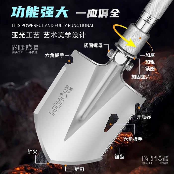 J36 stainless steel aluminum handle folding camping shovel for outdoor,car,Survival J36 stainless steel aluminum handle folding camping shovel for outdoor,car,Survival